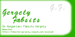 gergely fabsits business card
